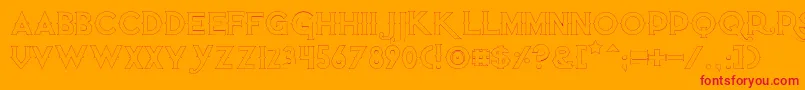 Quietthiefempty Font – Red Fonts on Orange Background