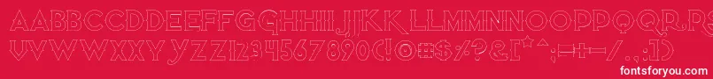 フォントQuietthiefempty – 赤い背景に白い文字