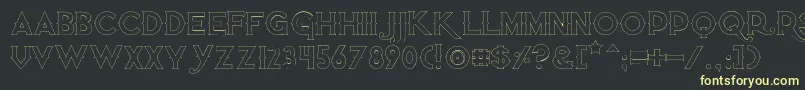 Quietthiefempty Font – Yellow Fonts on Black Background