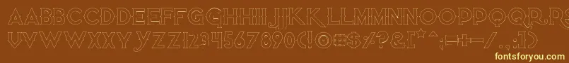 Quietthiefempty Font – Yellow Fonts on Brown Background