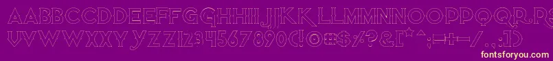 Quietthiefempty Font – Yellow Fonts on Purple Background