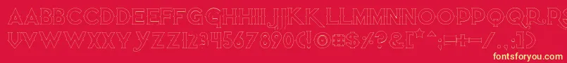 Quietthiefempty Font – Yellow Fonts on Red Background