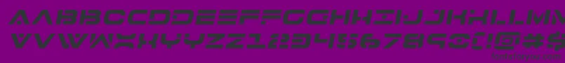 7thservicesemital Font – Black Fonts on Purple Background