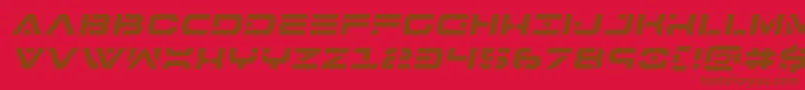 7thservicesemital Font – Brown Fonts on Red Background