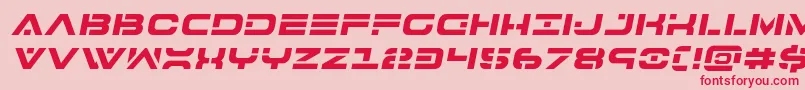フォント7thservicesemital – ピンクの背景に赤い文字