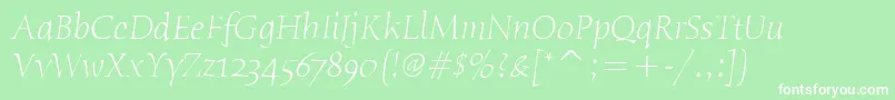 fuente HumanaSerifItcLightItalic – Fuentes Blancas Sobre Fondo Verde