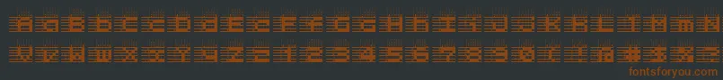 Шрифт L25a – коричневые шрифты на чёрном фоне