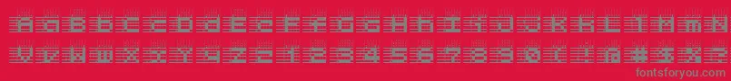 L25a Font – Gray Fonts on Red Background