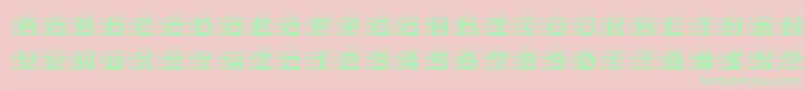 L25a Font – Green Fonts on Pink Background