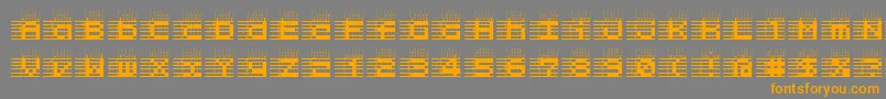 Шрифт L25a – оранжевые шрифты на сером фоне