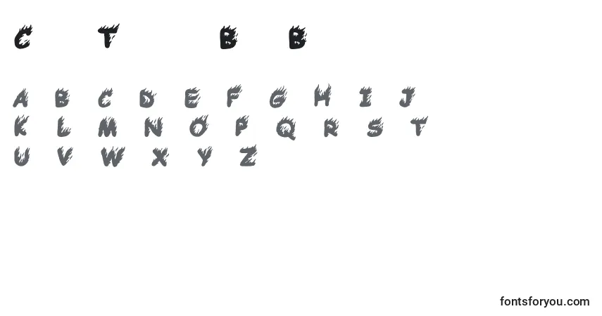 Czcionka ComicTragedyBaseBc – alfabet, cyfry, specjalne znaki