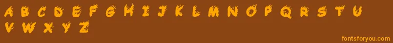 ComicTragedyBaseBc Font – Orange Fonts on Brown Background