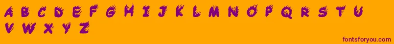 ComicTragedyBaseBc Font – Purple Fonts on Orange Background