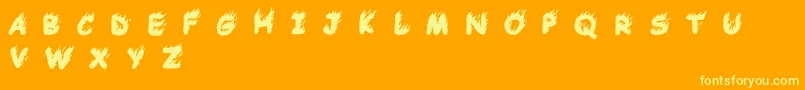 ComicTragedyBaseBc Font – Yellow Fonts on Orange Background