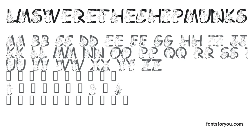Czcionka LmsWereTheChipmunks – alfabet, cyfry, specjalne znaki