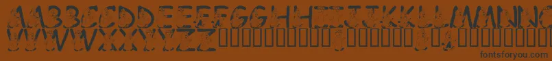 LmsWereTheChipmunks Font – Black Fonts on Brown Background