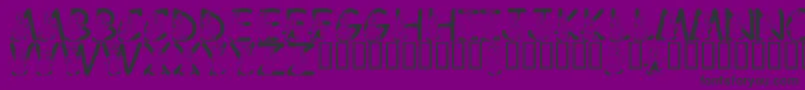 LmsWereTheChipmunks Font – Black Fonts on Purple Background