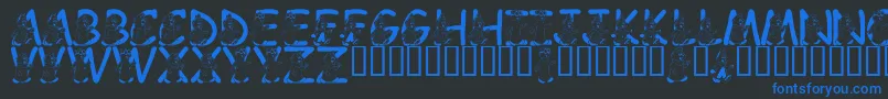 LmsWereTheChipmunks Font – Blue Fonts on Black Background