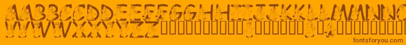 LmsWereTheChipmunks Font – Brown Fonts on Orange Background