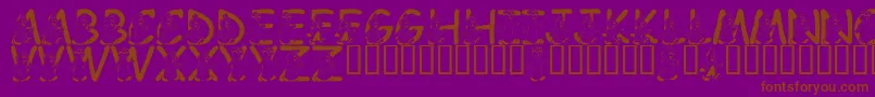 LmsWereTheChipmunks Font – Brown Fonts on Purple Background