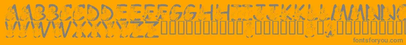 LmsWereTheChipmunks Font – Gray Fonts on Orange Background