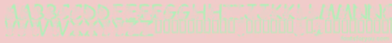 LmsWereTheChipmunks-Schriftart – Grüne Schriften auf rosa Hintergrund