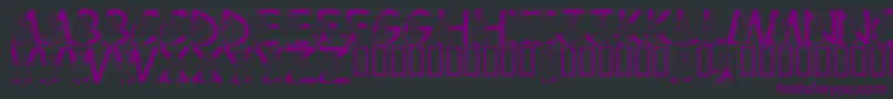 Fonte LmsWereTheChipmunks – fontes roxas em um fundo preto