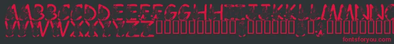 LmsWereTheChipmunks Font – Red Fonts on Black Background