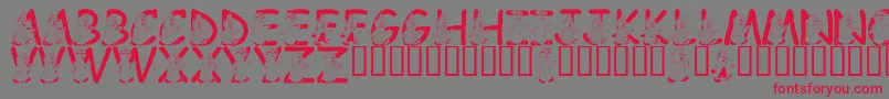 LmsWereTheChipmunks Font – Red Fonts on Gray Background