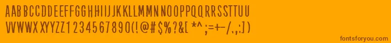 KubeVertiko Font – Brown Fonts on Orange Background
