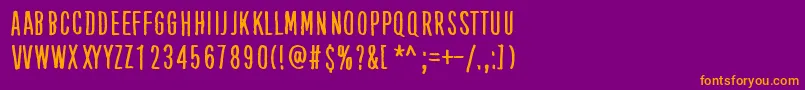 KubeVertiko Font – Orange Fonts on Purple Background