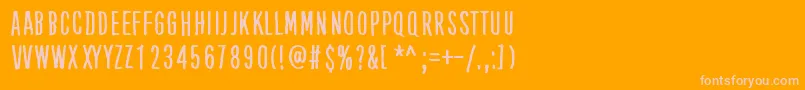 KubeVertiko Font – Pink Fonts on Orange Background