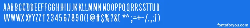 KubeVertiko Font – White Fonts on Blue Background