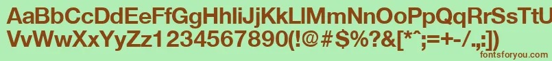 OlnovaBold Font – Brown Fonts on Green Background