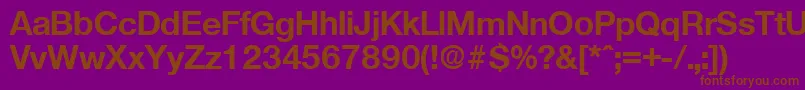 OlnovaBold-Schriftart – Braune Schriften auf violettem Hintergrund