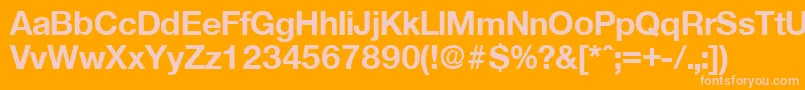 OlnovaBold Font – Pink Fonts on Orange Background
