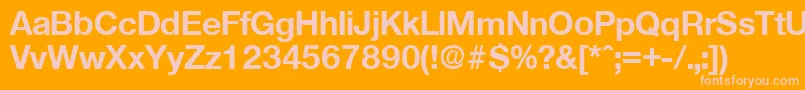 Шрифт OlnovaBold – розовые шрифты на оранжевом фоне