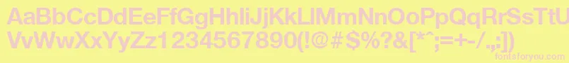 OlnovaBold Font – Pink Fonts on Yellow Background