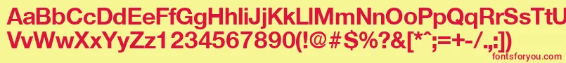 OlnovaBold Font – Red Fonts on Yellow Background