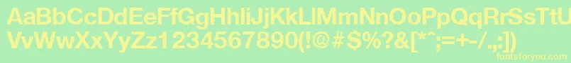 OlnovaBold Font – Yellow Fonts on Green Background