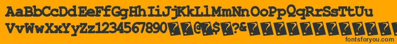 Stitchytimes Font – Black Fonts on Orange Background