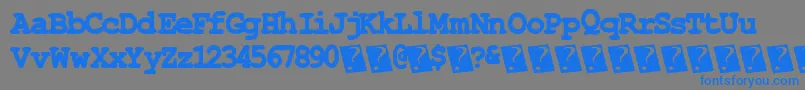 Stitchytimes Font – Blue Fonts on Gray Background