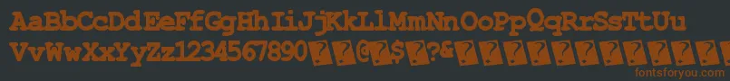 Stitchytimes Font – Brown Fonts on Black Background