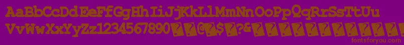 Stitchytimes Font – Brown Fonts on Purple Background