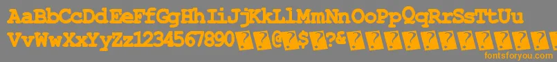 Stitchytimes Font – Orange Fonts on Gray Background