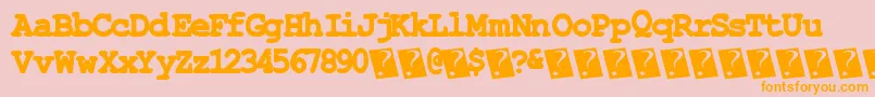 Stitchytimes Font – Orange Fonts on Pink Background