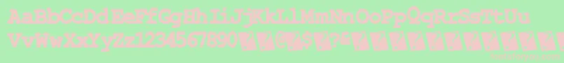 Stitchytimes Font – Pink Fonts on Green Background