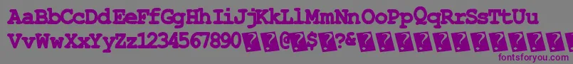 Stitchytimes Font – Purple Fonts on Gray Background