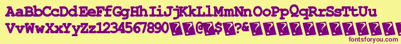 Stitchytimes Font – Purple Fonts on Yellow Background