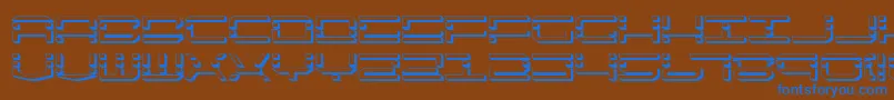 QuickquickShadow Font – Blue Fonts on Brown Background
